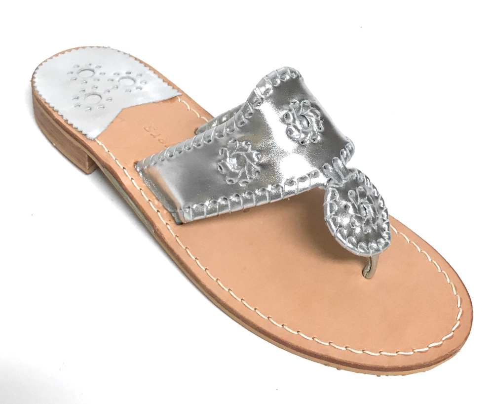 Jack Rogers Women's Hamptons Flat Sandals, Silver, Size 8 M US 874681000662 | eBay